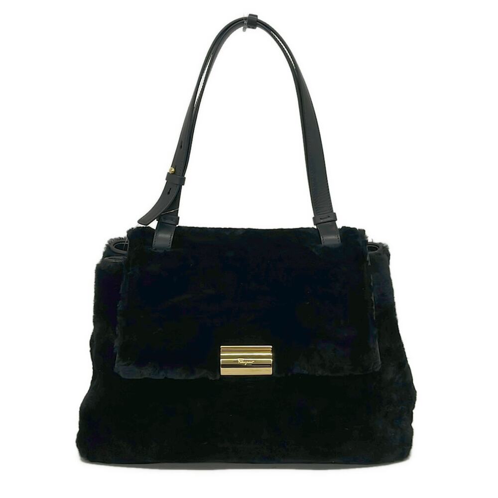 Salvatore Ferragamo Shoulder Bag Mouton Calf Leather